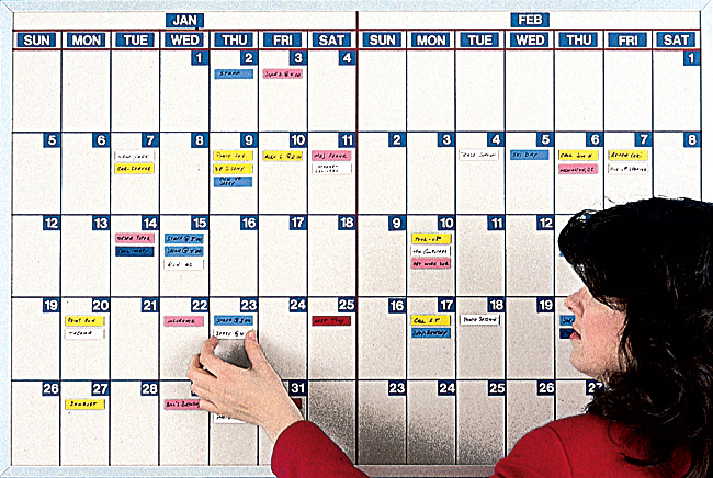 Magnetic Monthly Planning Calendars